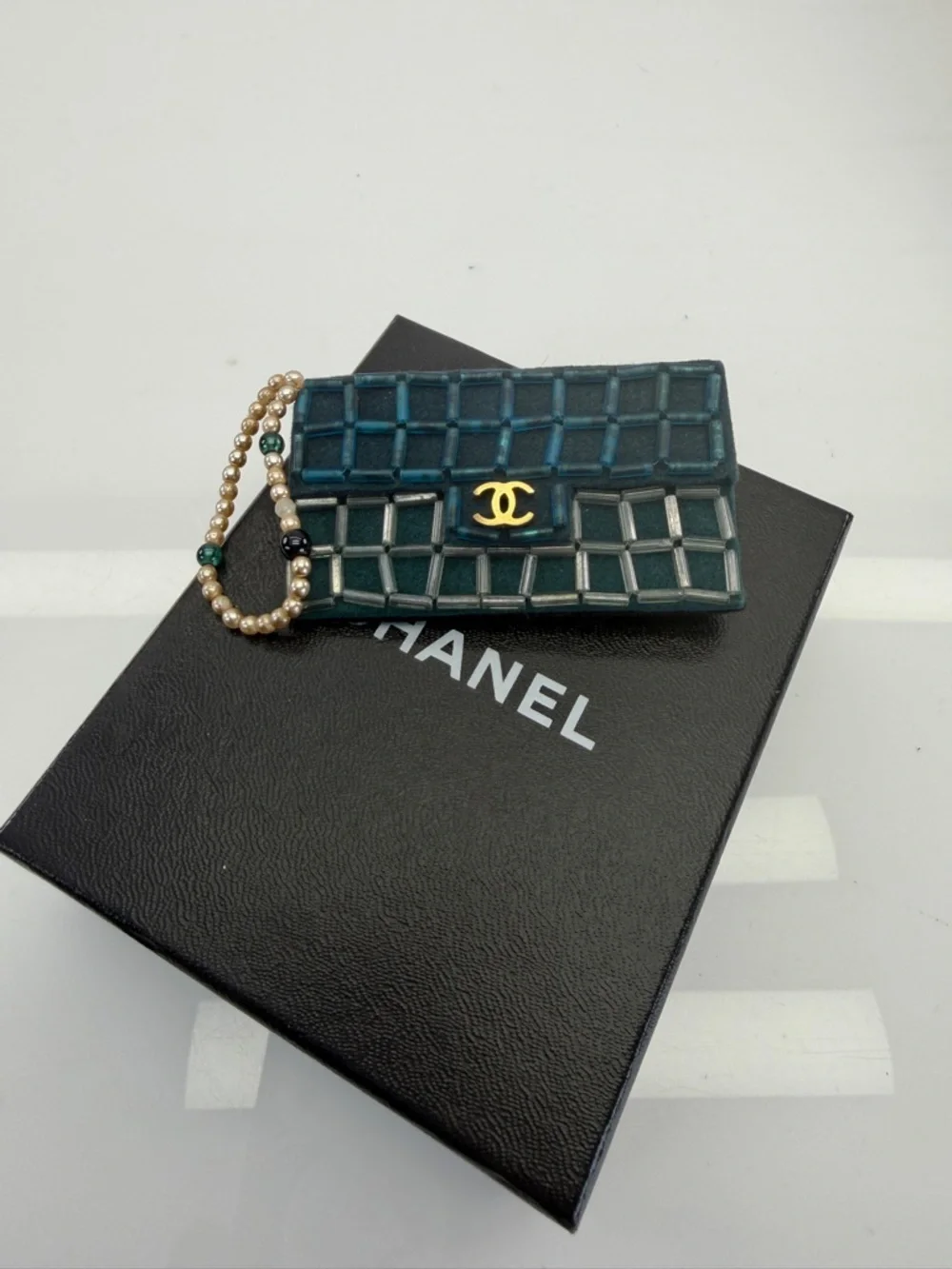 Chanel Choco Bar Matelassé Bag Motif Brooch